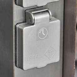 Abilene Prises électriques d'extérieur Acier inoxydable, Gris