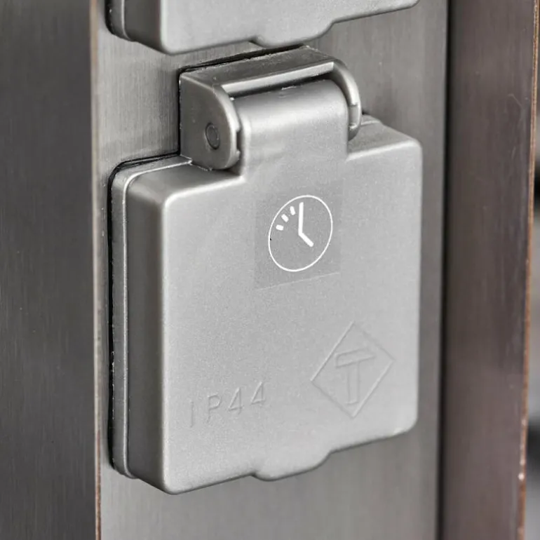 Abilene Prises électriques d'extérieur Acier inoxydable, Gris