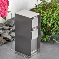 Abilene Prises électriques d'extérieur Acier inoxydable, Gris