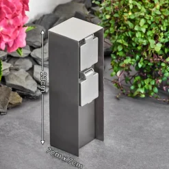 Abilene Prises électriques d'extérieur Acier inoxydable, Gris