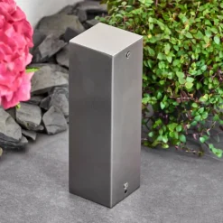 Abilene Prises électriques d'extérieur Acier inoxydable, Gris