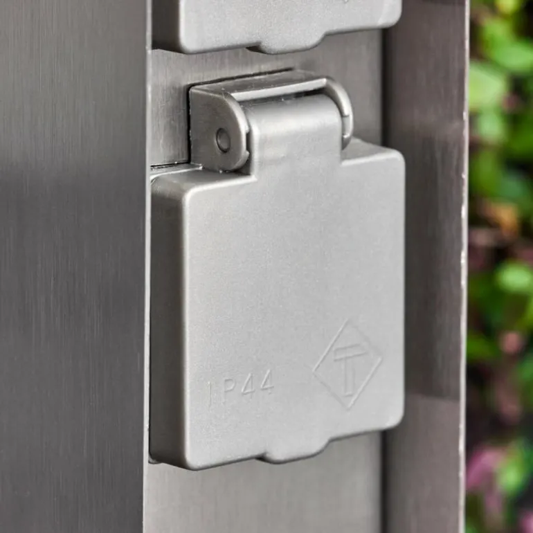 Abilene Prises électriques d'extérieur Acier inoxydable, Gris