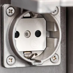 Abilene Prises électriques d'extérieur Acier inoxydable, Gris