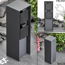 Abilene Prises électriques d'extérieur Anthracite