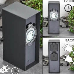 Abilene Prises électriques d'extérieur Anthracite