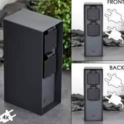 Abilene Prises électriques d'extérieur Anthracite