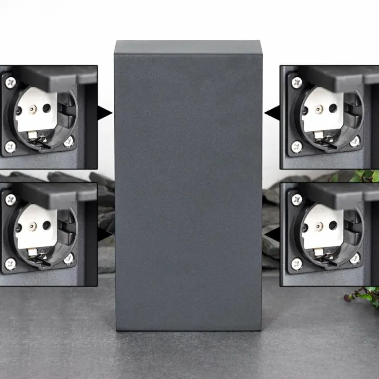 Abilene Prises électriques d'extérieur Anthracite
