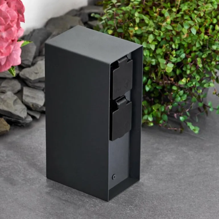 Abilene Prises électriques d'extérieur Anthracite