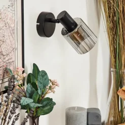 Aggebo Applique murale, Spot mural Noir, 1 lumière