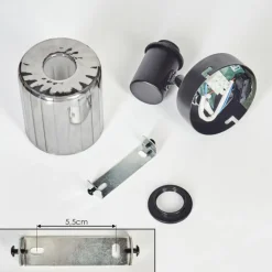 Aggebo Applique murale, Spot mural Noir, 1 lumière