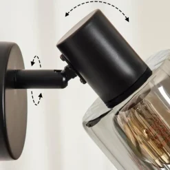 Aggebo Applique murale, Spot mural Noir, 1 lumière