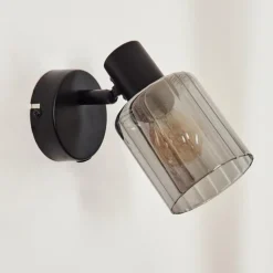 Aggebo Applique murale, Spot mural Noir, 1 lumière