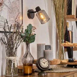 Aggebo Applique murale, Spot mural Noir, 1 lumière