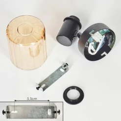 Aggebo Applique murale, Spot mural Noir, 1 lumière