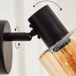 Aggebo Applique murale, Spot mural Noir, 1 lumière