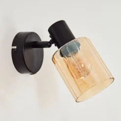 Aggebo Applique murale, Spot mural Noir, 1 lumière