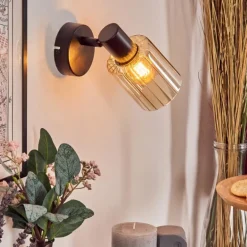 Aggebo Applique murale, Spot mural Noir, 1 lumière