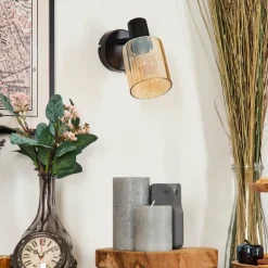 Aggebo Applique murale, Spot mural Noir, 1 lumière