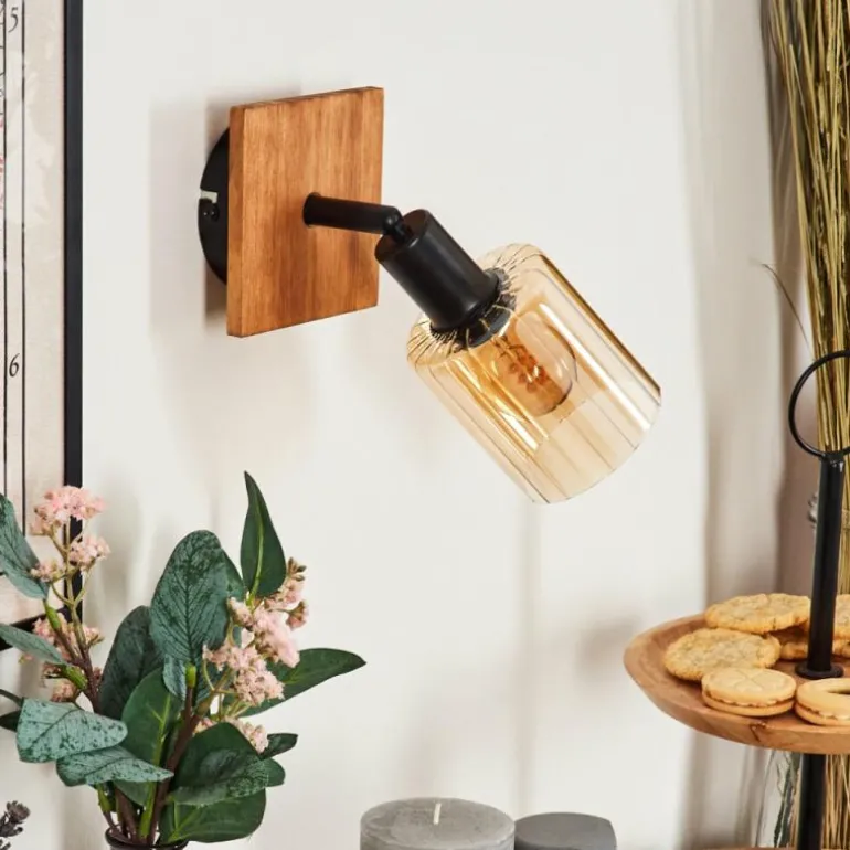 Aggebo Applique murale, Spot mural Écru, Noir, 1 lumière