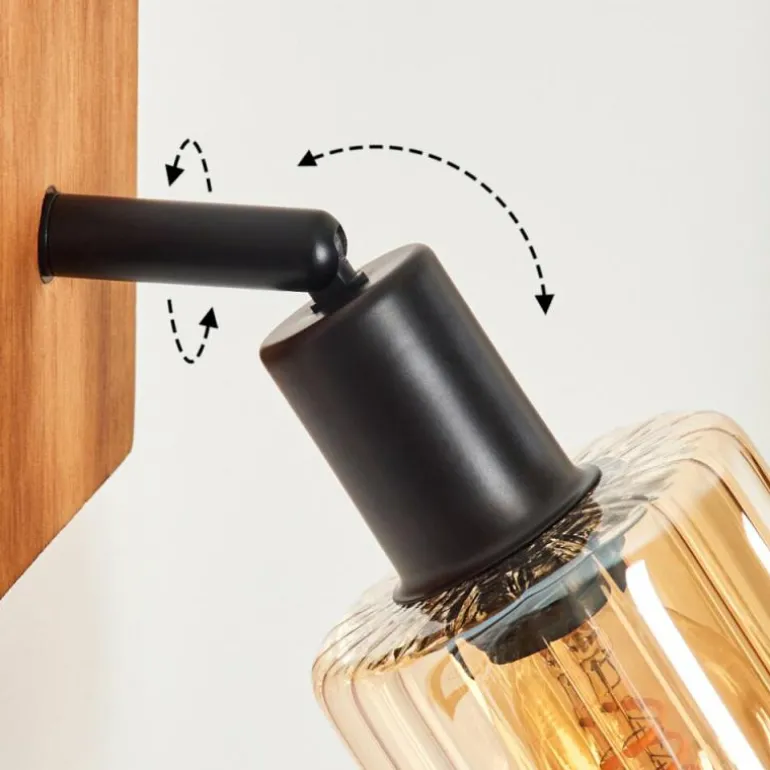 Aggebo Applique murale, Spot mural Écru, Noir, 1 lumière