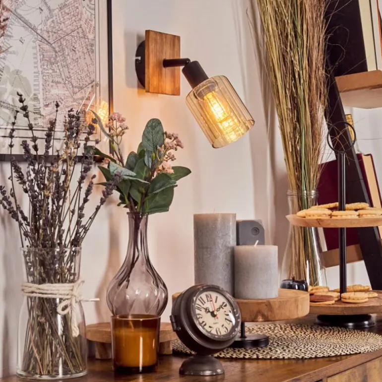 Aggebo Applique murale, Spot mural Écru, Noir, 1 lumière