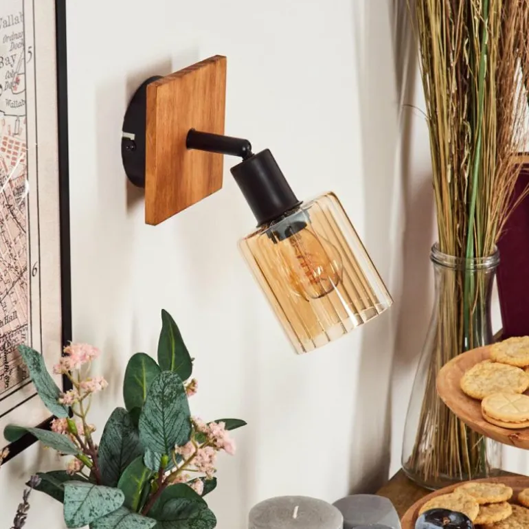 Aggebo Applique murale, Spot mural Écru, Noir, 1 lumière