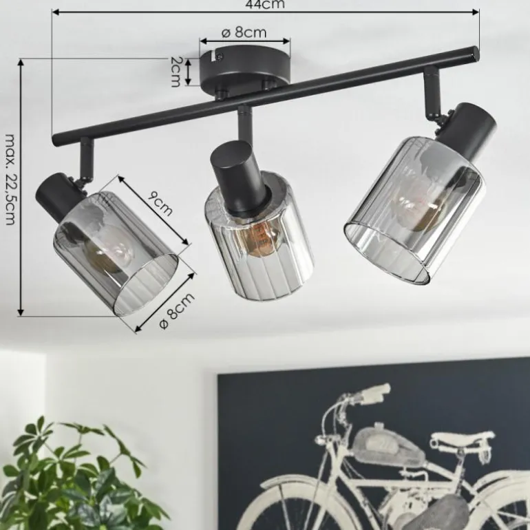 Aggebo Plafonnier Noir, 3 lumières