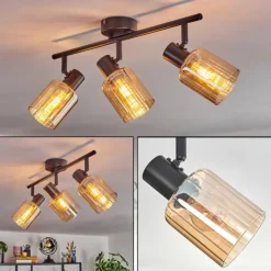 Aggebo Plafonnier Noir, 3 lumières