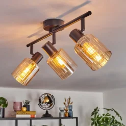 Aggebo Plafonnier Noir, 3 lumières