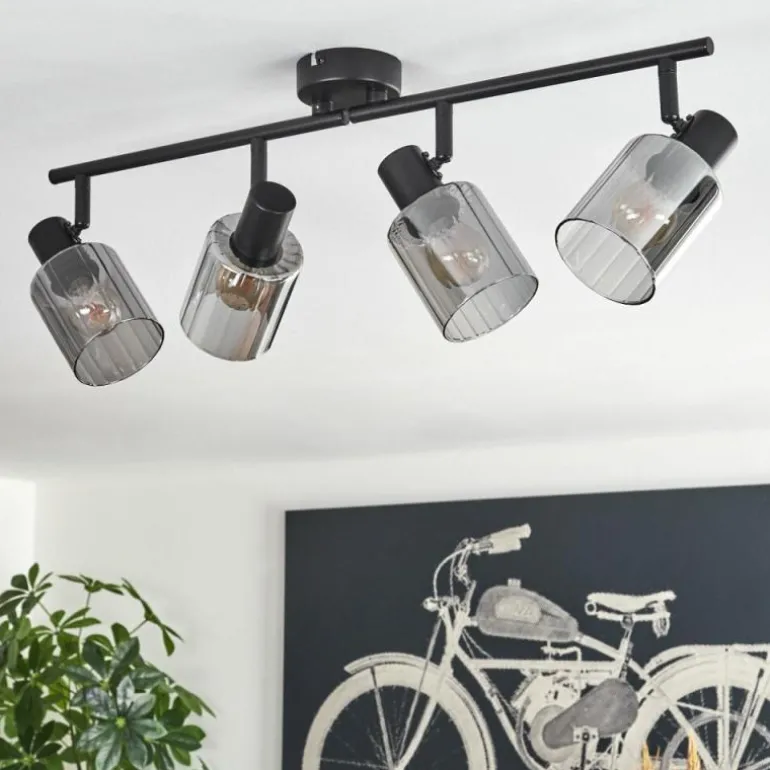 Aggebo Plafonnier Noir, 4 lumières