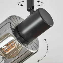 Aggebo Plafonnier Noir, 4 lumières