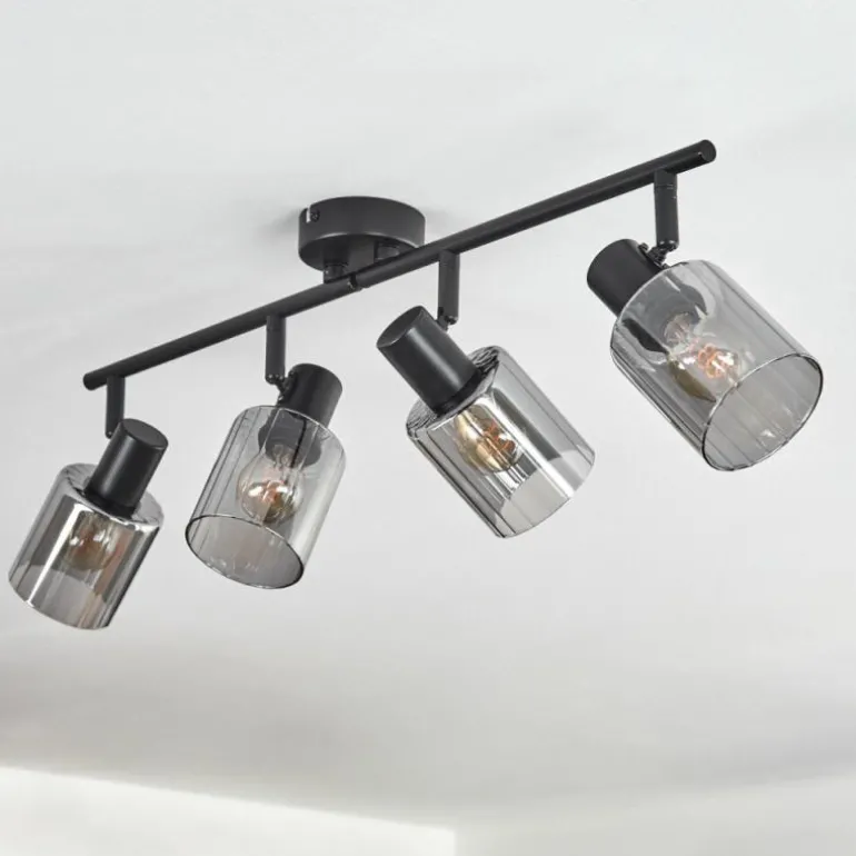 Aggebo Plafonnier Noir, 4 lumières