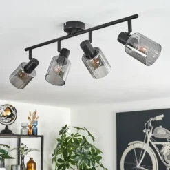 Aggebo Plafonnier Noir, 4 lumières