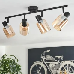 Aggebo Plafonnier Noir, 4 lumières