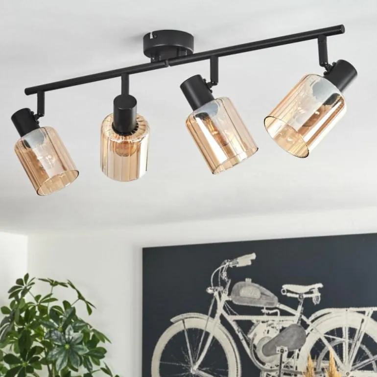 Aggebo Plafonnier Noir, 4 lumières