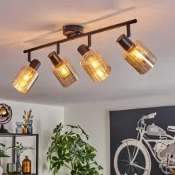 Aggebo Plafonnier Noir, 4 lumières