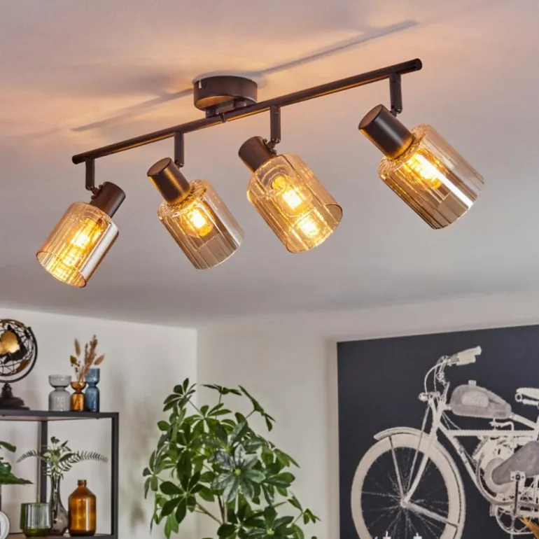 Aggebo Plafonnier Noir, 4 lumières