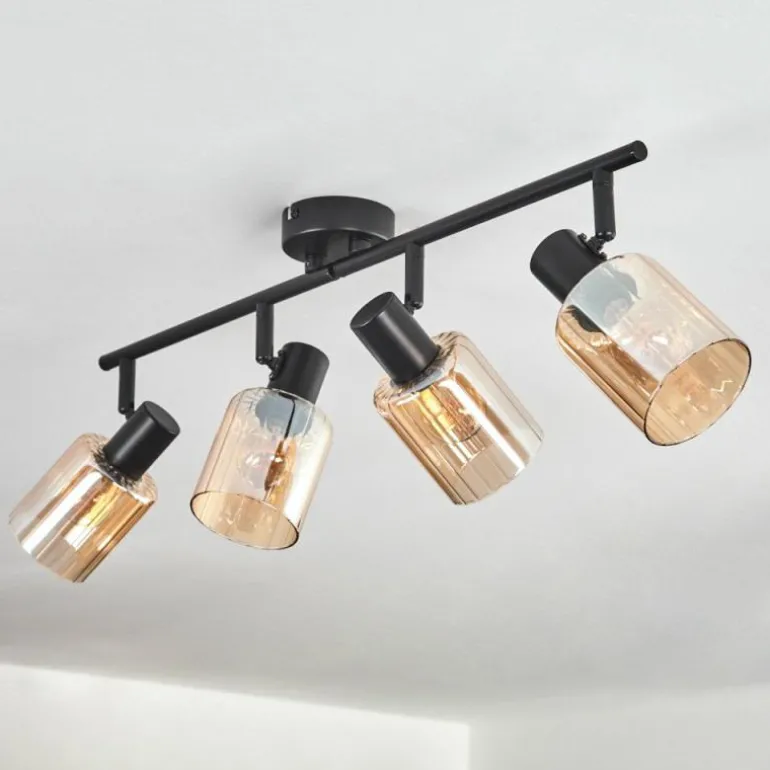 Aggebo Plafonnier Noir, 4 lumières