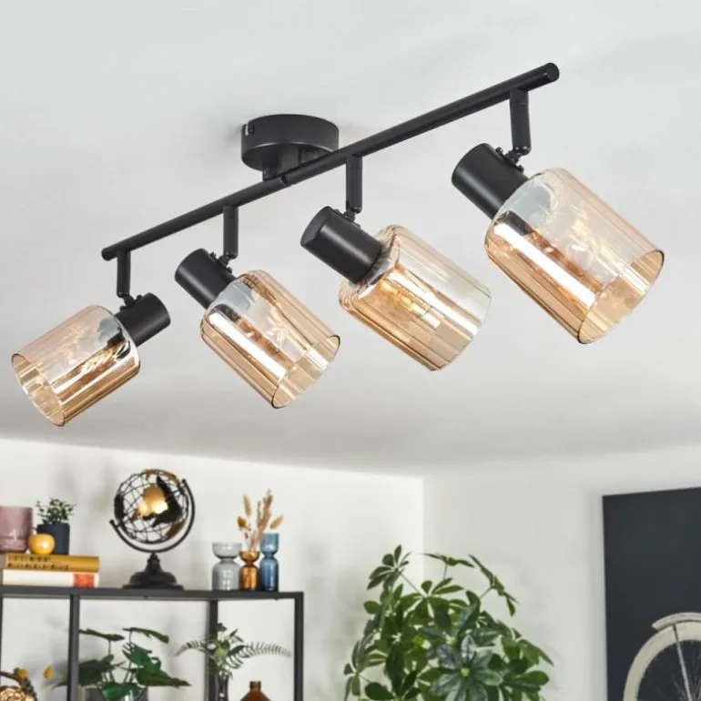 Aggebo Plafonnier Noir, 4 lumières