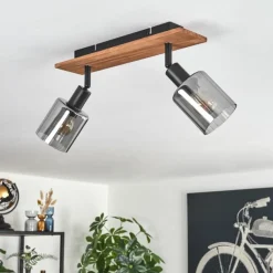 Aggebu Plafonnier Écru, Noir, 2 lumières