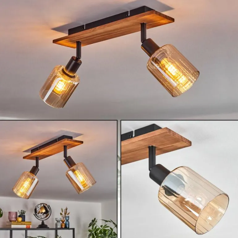 Aggebu Plafonnier Écru, Noir, 2 lumières