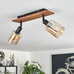 Aggebu Plafonnier Écru, Noir, 2 lumières