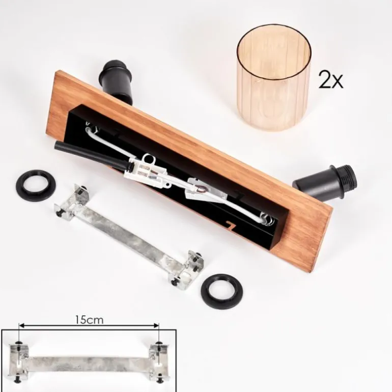 Aggebu Plafonnier Écru, Noir, 2 lumières