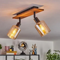 Aggebu Plafonnier Écru, Noir, 2 lumières