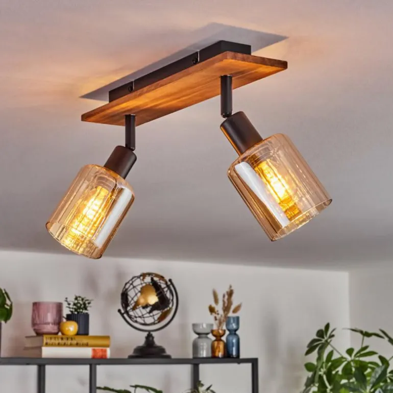 Aggebu Plafonnier Écru, Noir, 2 lumières