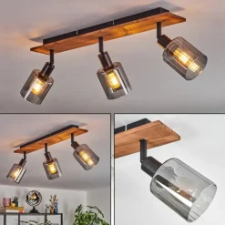 Aggebu Plafonnier Écru, Noir, 3 lumières