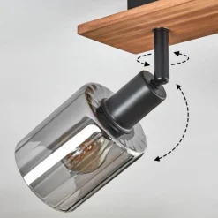 Aggebu Plafonnier Écru, Noir, 3 lumières