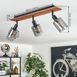 Aggebu Plafonnier Écru, Noir, 3 lumières