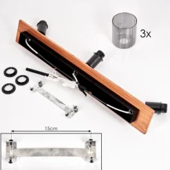 Aggebu Plafonnier Écru, Noir, 3 lumières