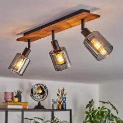 Aggebu Plafonnier Écru, Noir, 3 lumières